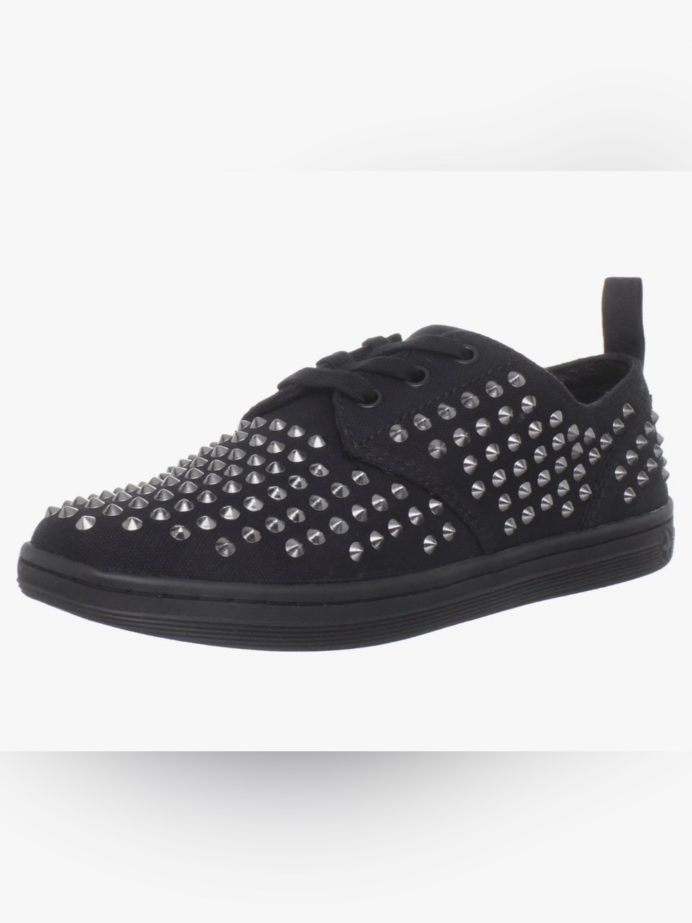 DR. MARTENS Women's Sostud Shoe Sneakers Black Silver Studded Size 8 BRAND NEW